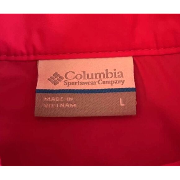 Columbia Womens Lightweight Waterproof Hooded Zfipper Jacket Pink Nylon Large - Picture 3 of 8
